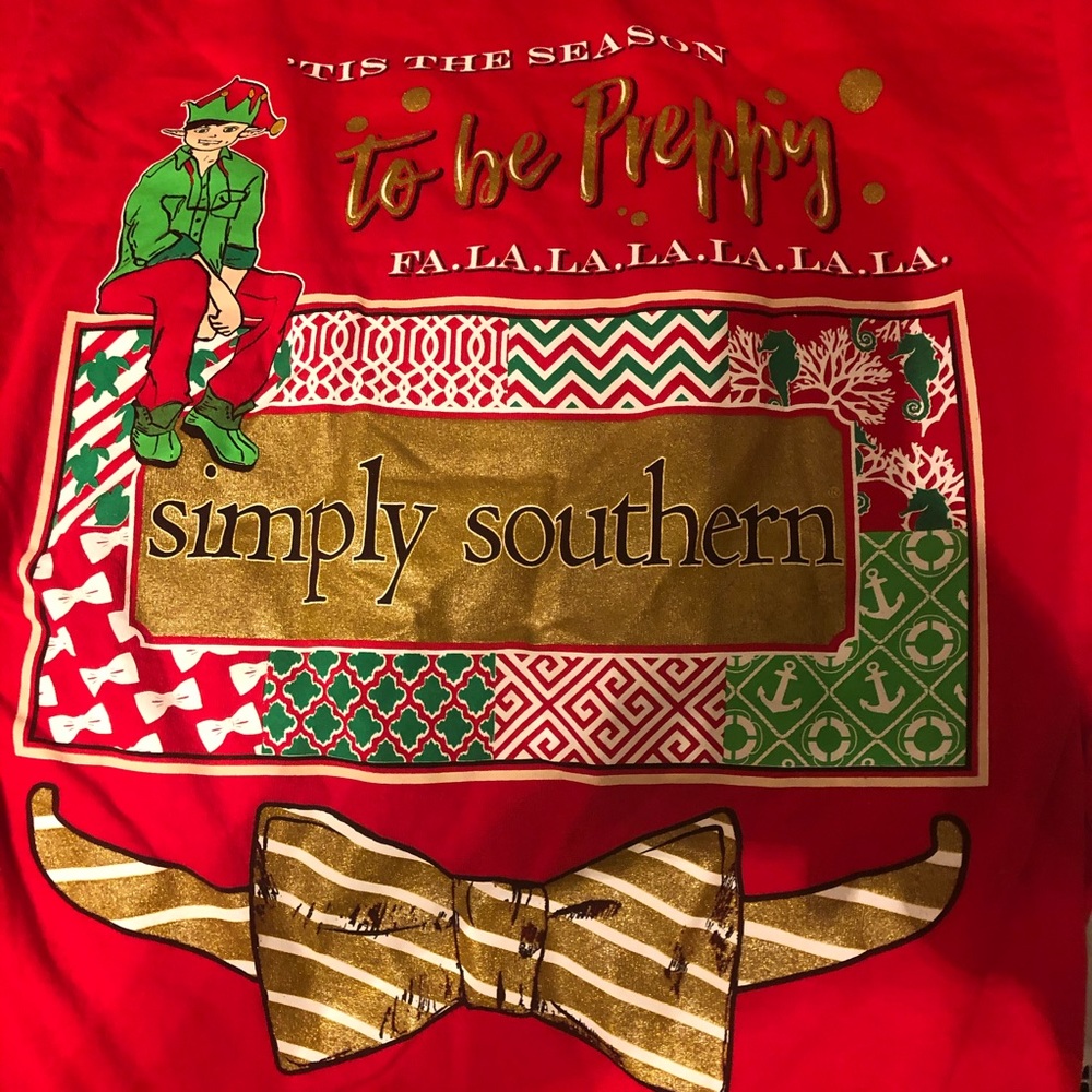 Holiday Long Sleeve Simply Southern T!
